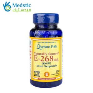 اقراص فيتامين ه توكوفيرل مضادات أكسدة لحماية الجسم من الأمراض Vitamin E Mixed Tocopherols 268 puritan’s pride ملجم 100 كبسولة