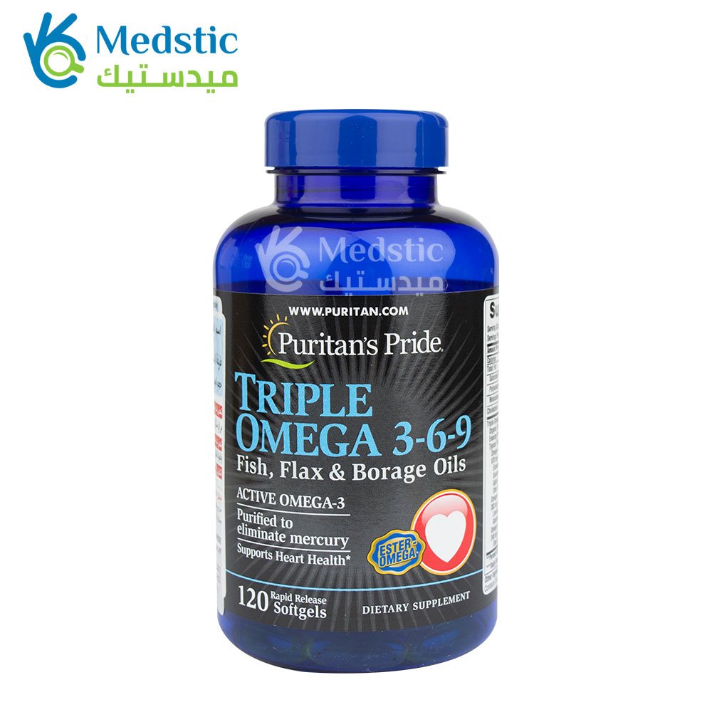 Puritan s Pride Triple Omega 3 6 9 120 Capsules