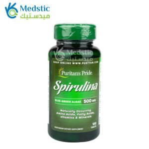 كبسولات السبيرولينا لدعم المناعة Spirulina Puritan’s Pride 100 كبسولة 500 ملجم