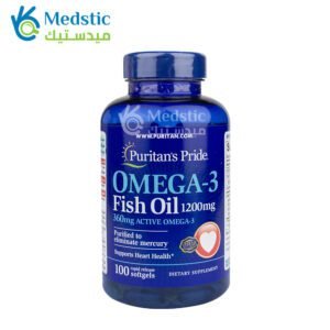 كبسولات اوميجا 3 1200 لدعم المناعة puritan’s pride omega 3 fish oil 100 قرص