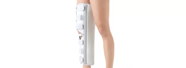 Long knee immobilizer brace