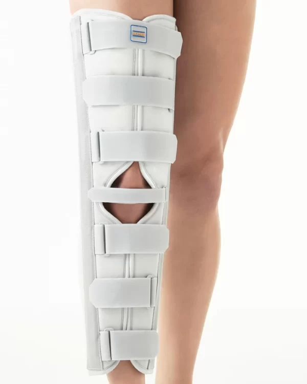 Long knee immobilizer brace