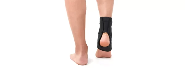 Laced ankle stabilizer brace for sprains treatment