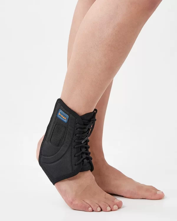 Laced ankle stabilizer brace for sprains treatment