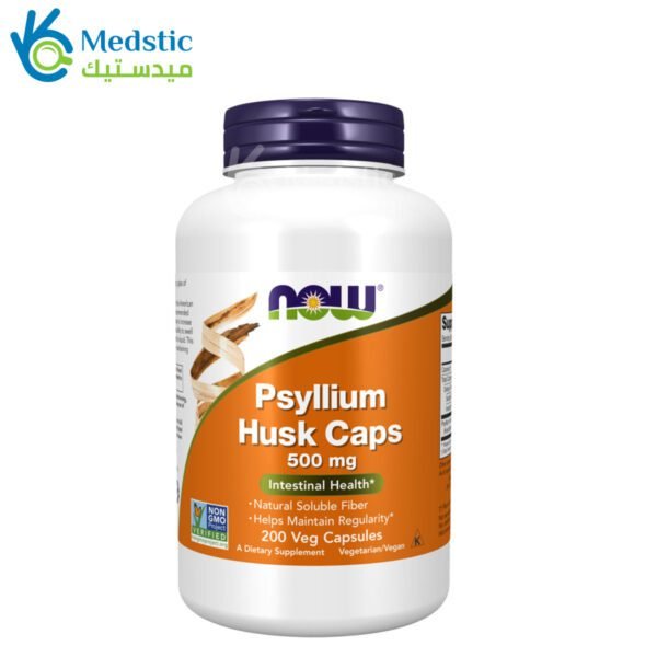 Now Psyllium Husk 500Mg 200/Veg Cap