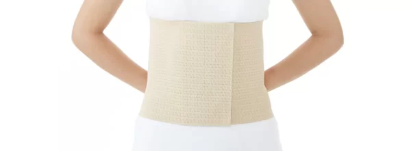 Elastic abdominal binder for lower back pain treatment