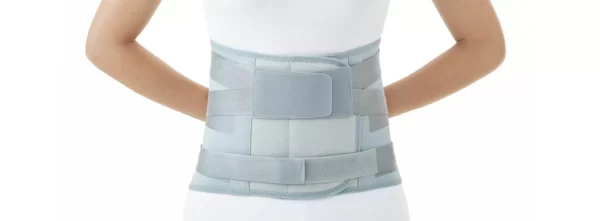 Ventilated LSO back brace for pain with side cross straps