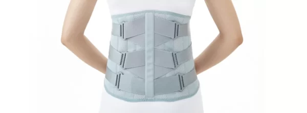 Ventilated LSO back brace for pain with side cross straps