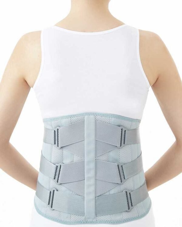 Ventilated LSO back brace for pain with side cross straps