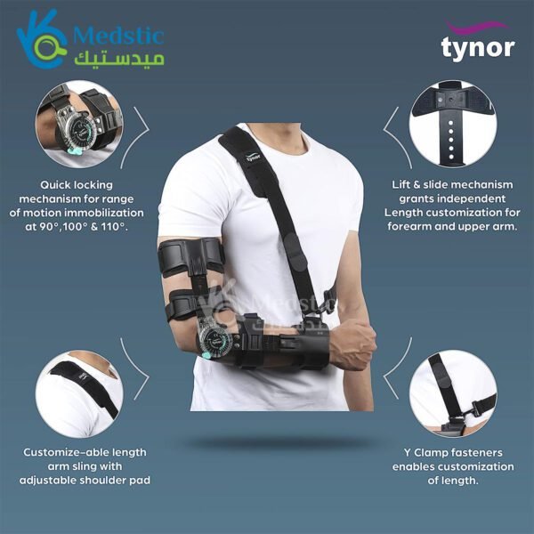 Tynor ROM Elbow Brace for Treatment arm and forearm fractures