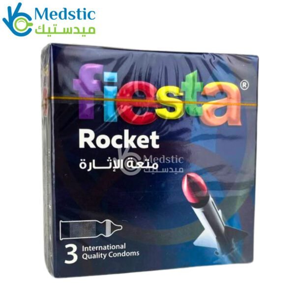 Fiesta Rocket Contoured, Ribbed & Dotted Condoms