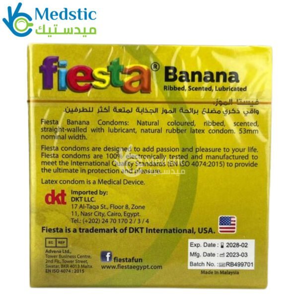 Fiestacondoms Banana - Ribbed & Flavoured Condoms