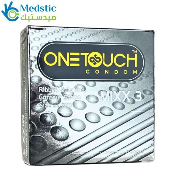 One Touch Mixx3 Condoms - Dotted and Ribbed - Pack of 3