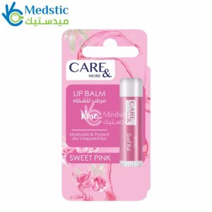 ليب بالم كير اند مور – care&more lip balm rose 4gm