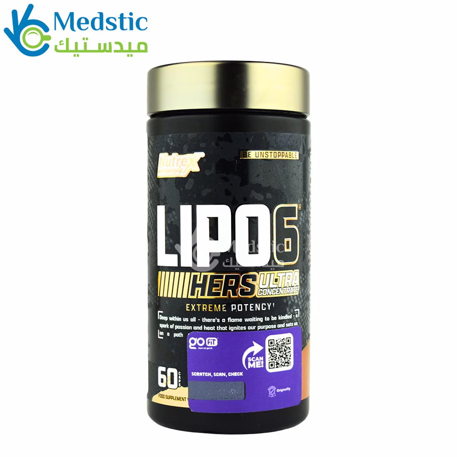 الليبو 6 بلاك لزيادة معدل حرق الدهون - lipo 6 hers ultra concentrate 60 caps - nutrex الليبو 6 بلاك للرجال