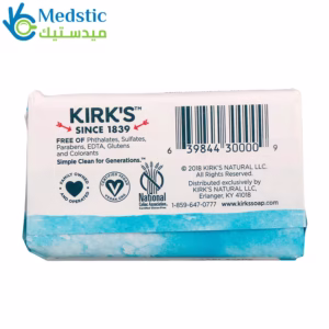 صابون تفتيح الجسم بزيت جوز الهند لتحسين صحة البشرة والشعر - Kirks, 100% Premium Coconut Oil Gentle Castile Soap صابون تفتيح الجسم بزيت جوز الهند لتحسين صحة البشرة والشعر - Kirks, 100% Premium Coconut Oil Gentle Castile Soap