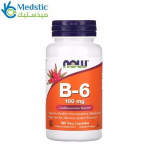 حبوب فيتامين ب 6 لدعم الطاقة وعملية الأيض | B-6, 100 mg, 100 Veg Capsules, NOW Foods حبوب فيتامين ب 6 لدعم الطاقة وعملية الأيض | B-6, 100 mg, 100 Veg Capsules, NOW Foods