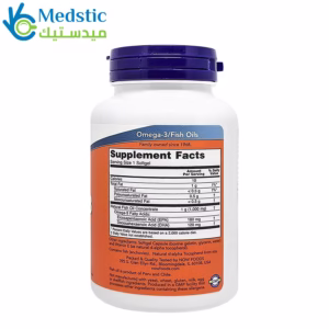 اقراص الاوميجا 3 لدعم صحة الدماغ وتحسين التركيز - Omega-3 Fish Oil 1000mg, 100 Softgels, NOW Foods اقراص الاوميجا 3 لدعم صحة الدماغ وتحسين التركيز - Omega-3 Fish Oil 1000mg, 100 Softgels, NOW Foods