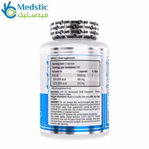 اقراص اوميغا 3 لدعم صحة الدماغ وتحسين التركيز - Omega 3 Fish oil 1000 mg, 90 Capsules , Yava Labs اقراص اوميغا 3 لدعم صحة الدماغ وتحسين التركيز - Omega 3 Fish oil 1000 mg, 90 Capsules , Yava Labs