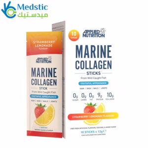 Marine Collagen Stick Pack, 10 sticks *12gm, Strawberry Lemonade, Applied Nutrition Marine Collagen Stick Pack, 10 sticks *12gm, Strawberry Lemonade, Applied Nutrition