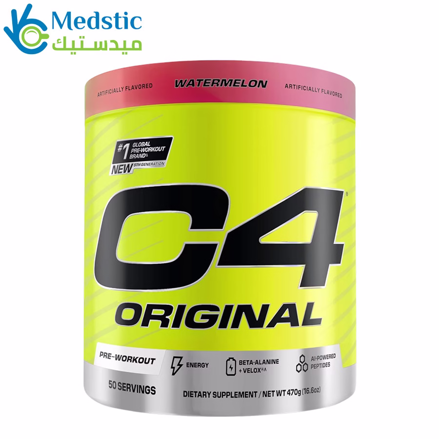 مكمل غذائي c4 ما قبل التمرين لتحسين الأداء الرياضي - cellucor C4 original preworkout 30 serving 195g fruit punch مكمل غذائي c4