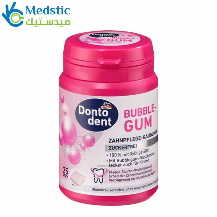 Dontodent لبان لتبييض الأسنان Dontodent Bubble Gum Teeth Whitening sugar free, 50 pieces Dontodent لبان لتبييض الأسنان