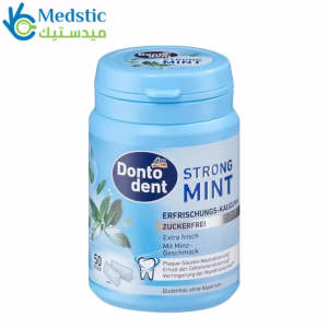 dontodent لبان بالنعناع للحفاظ على نظافة الفم Dontodent Strong MINT Teeth Whitening Gum sugar free, 50 pieces dontodent لبان بالنعناع للحفاظ على نظافة الفم Dontodent Strong MINT Teeth Whitening Gum sugar free, 50 pieces