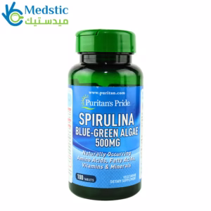 حبوب سبيرولينا لدعم صحة العضلات والجسم - spirulina blue-green algae 500 mg 100 tablets, puritan's pride حبوب سبيرولينا لدعم صحة العضلات والجسم - spirulina blue-green algae 500 mg 100 tablets, puritan's pride