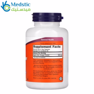 خل التفاح حبوب لتعزيز عمليات الهضم – Apple Cider Vinegar 450 mg, 180 veg capsules, now foods خل التفاح حبوب لتعزيز عمليات الهضم – Apple Cider Vinegar 450 mg, 180 veg capsules, now foods