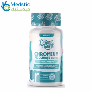 كبسولات كروميوم بيكولينات 200 | Chromium Picolinate 200MCG, 100Tablets, Organic Nation كبسولات كروميوم بيكولينات 200 | Chromium Picolinate 200MCG, 100Tablets, Organic Nation