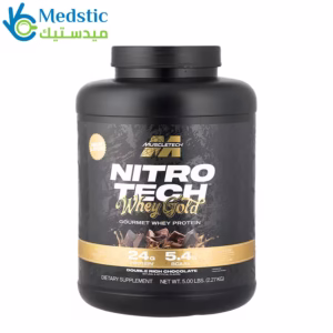 بروتين واي جولد لزيادة الكتلة العضلية | Nitro Tech Whey Gold Gourmet - Double Rich Chocolate - 2.27KG, Muscletech بروتين واي جولد لزيادة الكتلة العضلية | Nitro Tech Whey Gold Gourmet - Double Rich Chocolate - 2.27KG, Muscletech