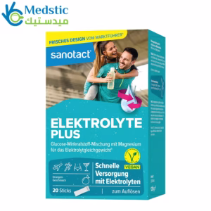 مسحوق الإلكتروليت للحفاظ على توازن السوائل Electrolytes Plus Sticks 20 pcs, 120 g, Sanotact مسحوق الإلكتروليت للحفاظ على توازن السوائل Electrolytes Plus Sticks 20 pcs, 120 g, Sanotact