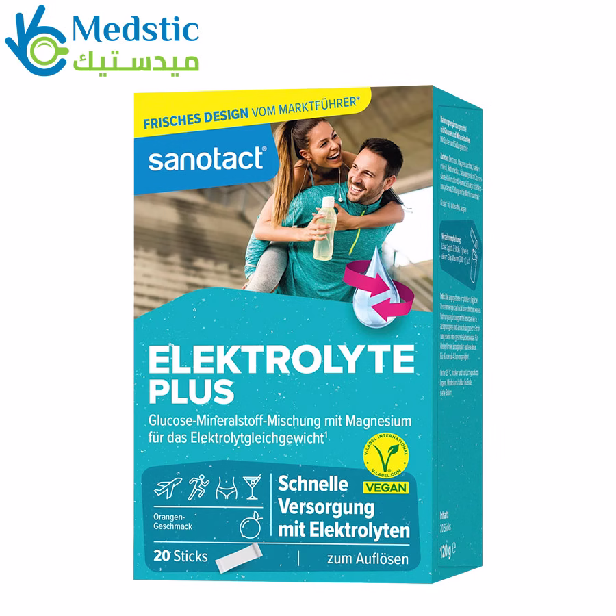 Electrolytes Plus Sticks 20 pcs, 120 g, Sanotact Electrolyte powder