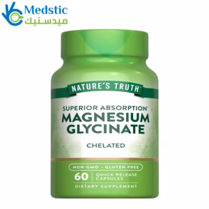 برشام ماغنسيوم جليسينات لتعزيز الجهاز المناعي | magnesium glycinate chelated, 60 capsule, nature's truth برشام ماغنسيوم جليسينات لتعزيز الجهاز المناعي | magnesium glycinate chelated, 60 capsule, nature's truth