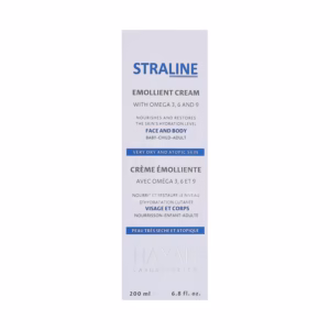 كريم سترالاين مرطب للوجه والجسم straline emollient cream face & body 200ml