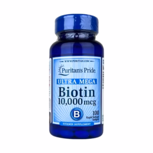 الرئيسية بيوتين 10000 لتعزيز صحة البشرة والشعر والأظافر 100 كبسولة Biotin 10,000 mcg 100 Softgels Puritans Pride