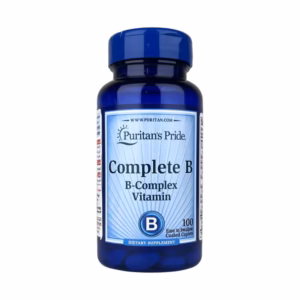 فيتامين بي كومبلكس لدعم الأعصاب وإنتاج الطاقة 100 كبسولة Complete B Vitamin B Complex 100 Caplets puritans pride