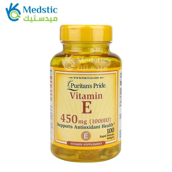 كبسولات فيتامين ه لتقوية مضادات الأكسدة puritan’s pride vitamin e 450 ملجم 100 كبسولة