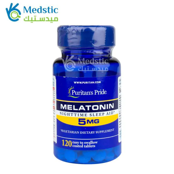 كبسولات ميلاتونين 5 مجم للتخلص من اضطرابات النوم puritan’s pride melatonin 120 كبسولة