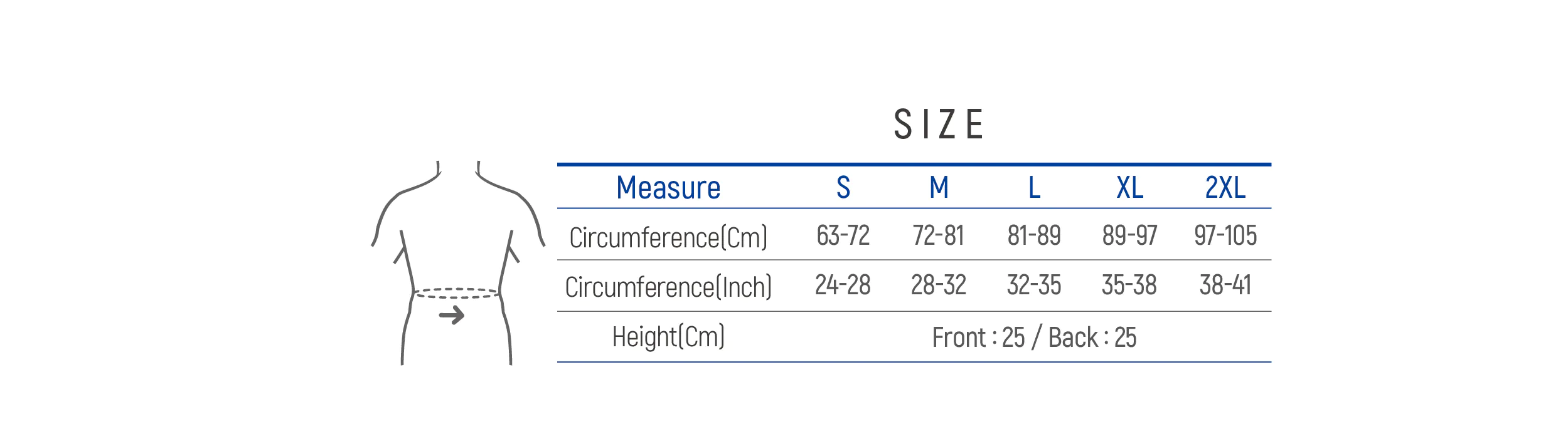 Elastic abdominal binder for lower back pain treatment from Dr. Med