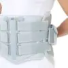 Lumbar orthosis brace with inflatable compression for pain