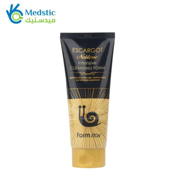⁦غسول حلزوني فارم ستاي farmstay escargot noblesse intensive cleansing foam 180ml⁩ - الصورة ⁦5⁩