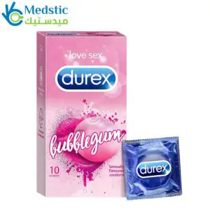 Durex Bubble Gum Flavoured Condoms For Men 10 Condoms